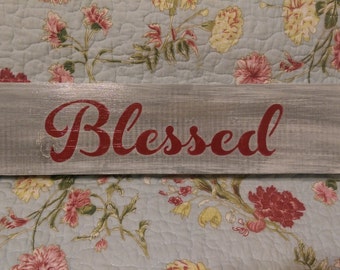 Blessed Wood Sign