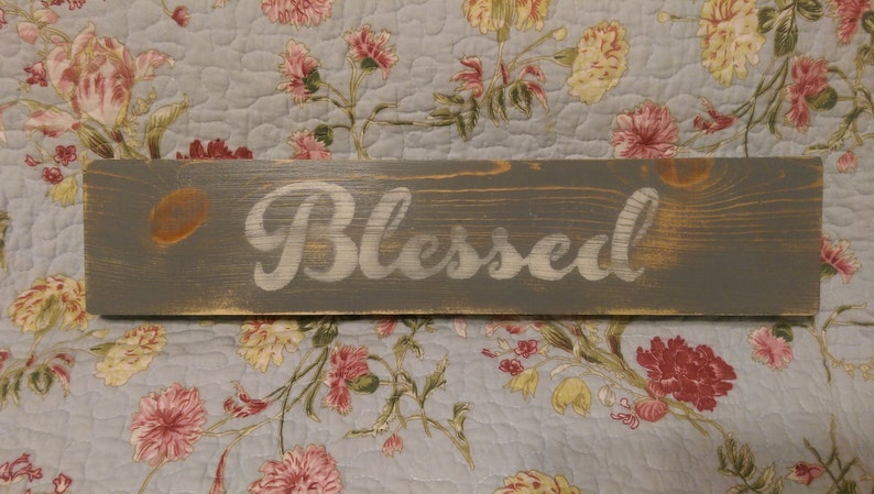 Blessed Wood Sign image 1