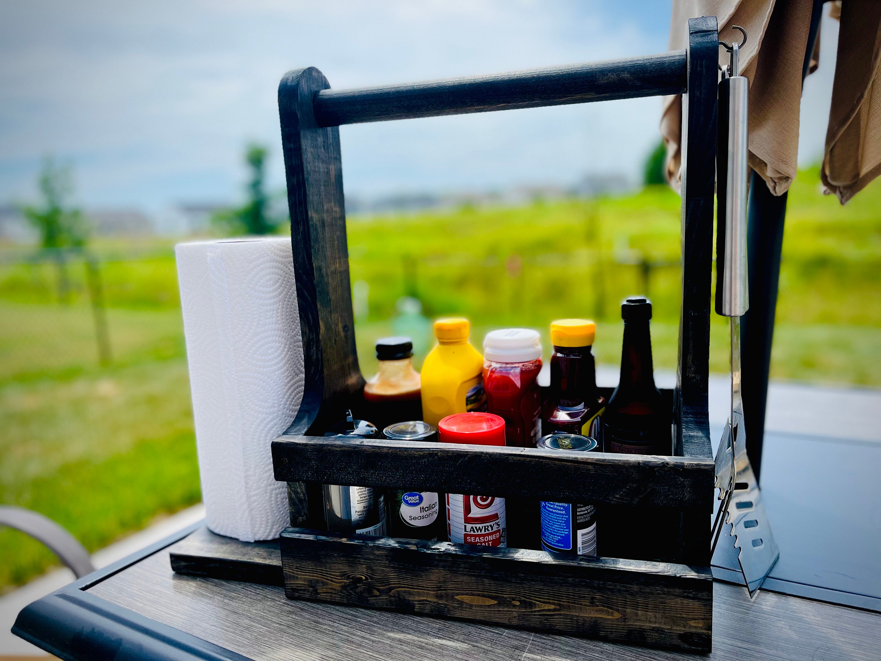Rustic Wood Table Top Cocktail Station ,Tabletop Cocktail Caddy ...