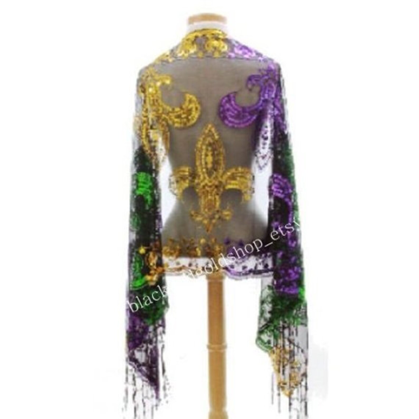 mardi gras scarf silk