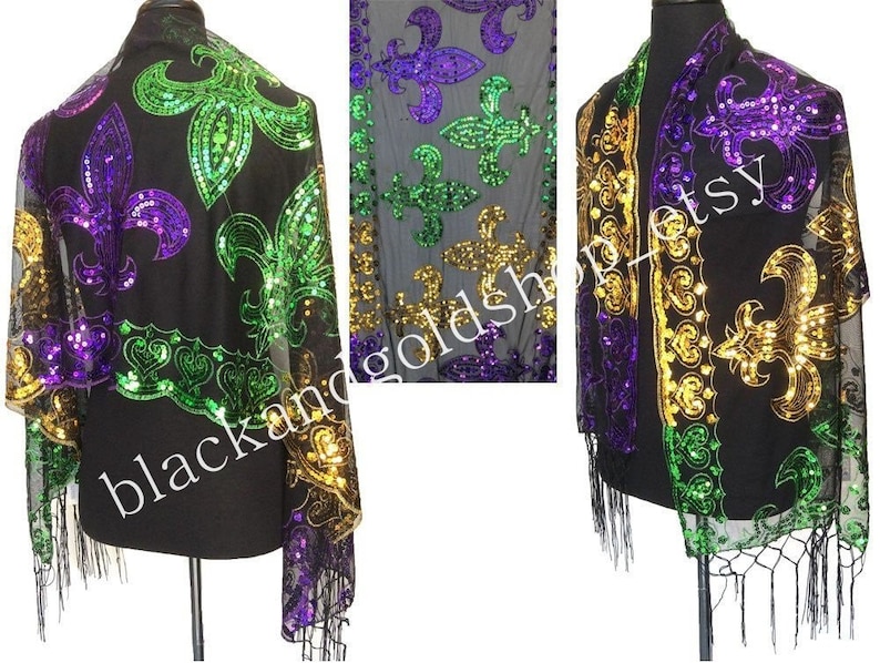 mardi gras scarf