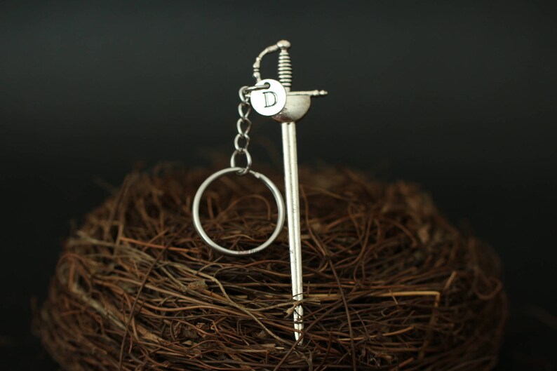 Fencing Keychain 2385mm Double side Sword pendant Etsy