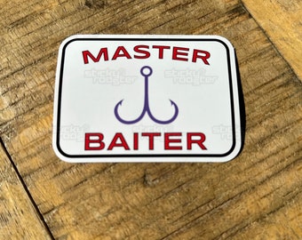 Master Baiter sticker with FREE shipping! Multiple sizes available! Great gift idea! Funny stickers, Decal, Decals, Fishing