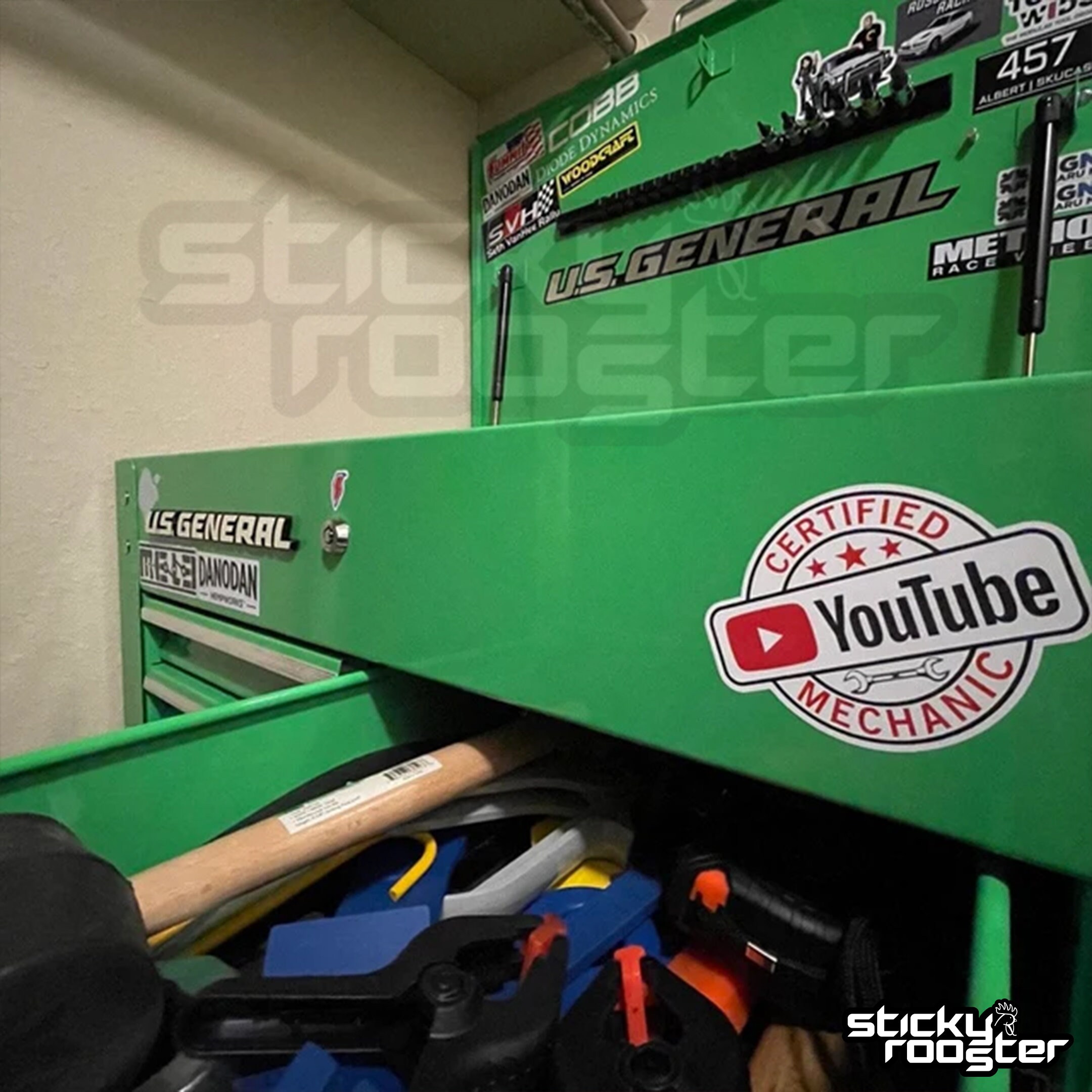 thumbnail image 2 of YouTube Certified Auto Technician Sticker – Get 2, Tracked & Insured, Vinyl Decal 2 of 4