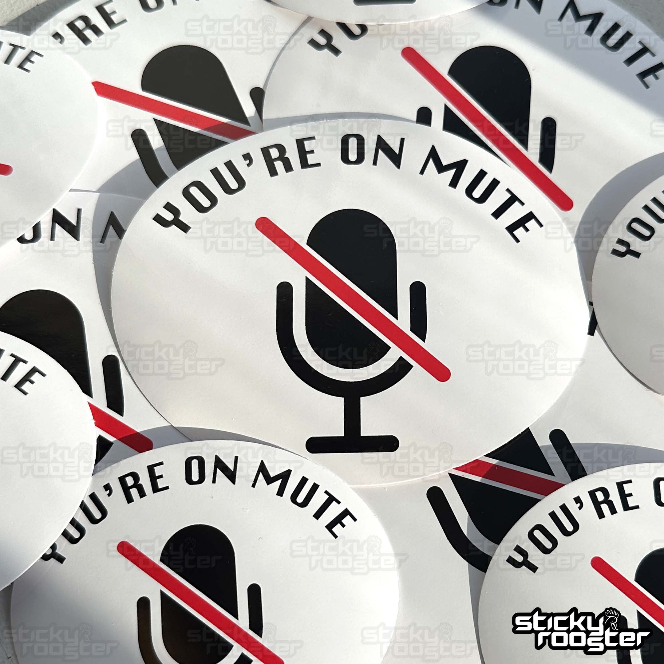 Mute Button Stickers You're on Mute Sticker With FREE Shipping! Multiple Sizes Available ...