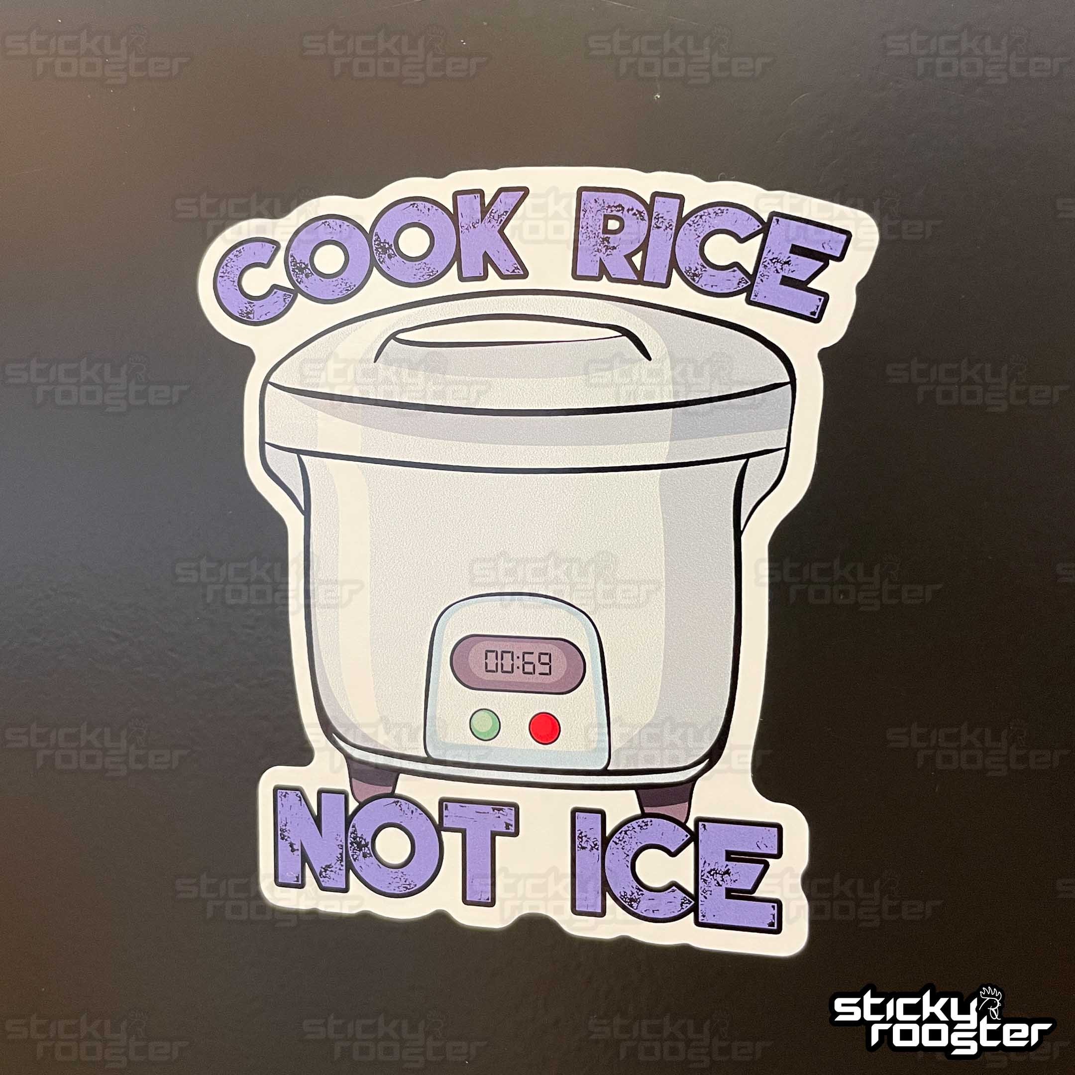 Cook Rice, Not Ice Sticker - FREE Shipping - MULTIPLE Sizes - Funny ...