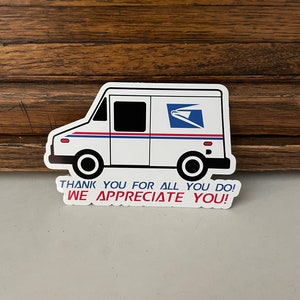 Thank you USPS sticker | waterproof | gifts | decal | sticker | peel and stick | truck sticker | USPS | mail man | mail woman |