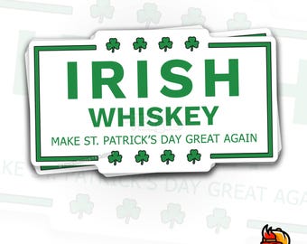 Irish Whiskey sticker with FREE shipping! Multiple sizes available! Great gift idea! Funny stickers, Decal, Decals, Fishing