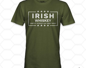 Irish Whiskey shirt - Funny shirt for St. Patricks Day, or just going to the bar! This premium quality t-shirt makes a great gift!