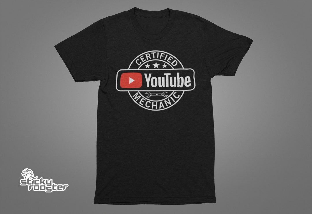 Certified Youtube Mechanic Shirt Funny Mechanic Gift for Him DTG Tshirt ...