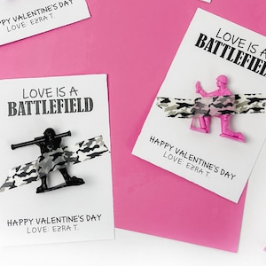Kids Army Valentine Cards, Army Men Valentines, Printable Toy Arm Men Valentine, Instant Digital Download, Soldier Valentines