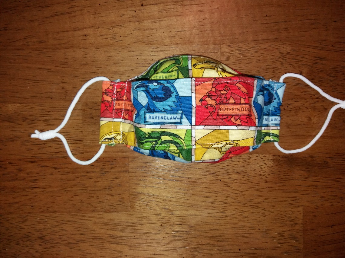 Harry Potter Hogwarts Houses Origami Mask with Ear