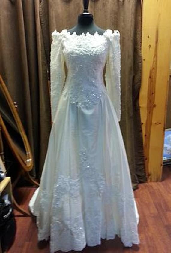 Demetrios Vintage Beaded Bridal Gown