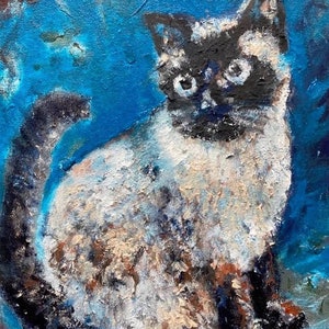 Tableau portrait chat animal de compagnie