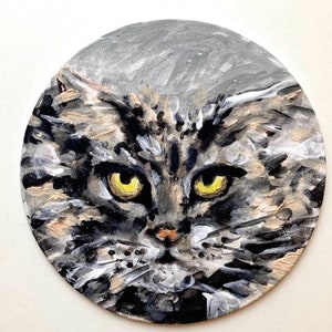Cat Painting Maine Coon cat fluffy  Custom Pet Portrait / Custom Acrylic Portrait / Cat Painting   aangepaste kunst van foto