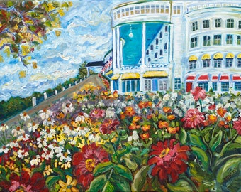 Grand Garden, Mackinac Island, Grand Hotel, Somewhere in time, Wedding, Garden art, Fine Art Print, Giclee, Canvas Print