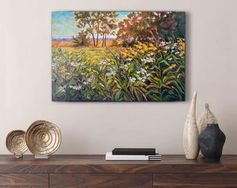 Original Acrylic Painting: Cricket's Song, (20x30 canvas) Meadow