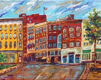 Downtown Grand Rapids, Ottawa Ave and Monroe Ctr., Downtown, Michigan Art, Betsy ONeill, Grand Rapids Art,