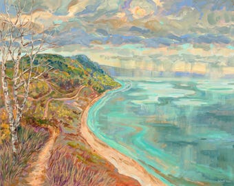 Eclipse on Treat Trail, Empire Bluff, Limited Edition Print, Sleeping Bear Dunes, Empire Michigan, Glen Arbor, Lake Michigan