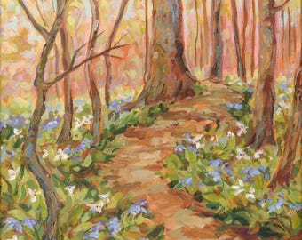 April Blooms, Limited Edition Prints, Plein Air, Flower Painting, Betsy ONeill, Michigan Art,