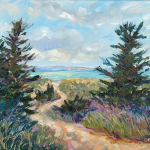 Glen Haven, Trail, Michigan, Sleeping Bear Dunes, Lake Michigan, Betsy ONeill, Michigan Artist