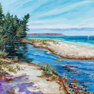 Shalda Creek, Sleeping Bear Dunes, Good Harbor, Boho Beach, Pyramid Point, Jezioro Michigan, Betsy ONeill, Park Narodowy Sztuka