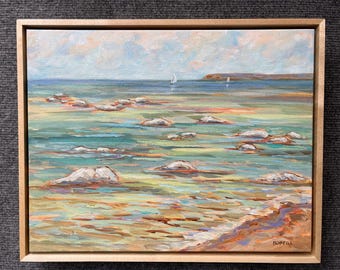 Original Painting, Old Mission Peninsula, Michigan Landscape,