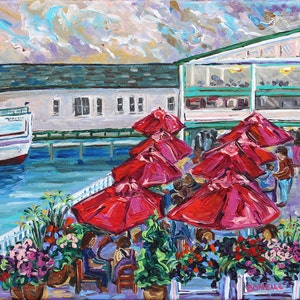 Pink Pony, Mackinac Island, Victorian, Shepler&#39;s Ferry, Betsy ONeill, Michigan art, Michigan Artist