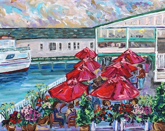 Pink Pony, Mackinac Island, Victorian, Shepler's Ferry, Betsy ONeill, Michigan art, Michigan Artist