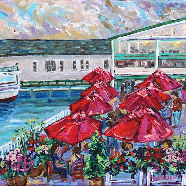 Pink Pony, Mackinac Island, Victorian, Shepler's Ferry, Betsy ONeill, Michigan art, Michigan Artist