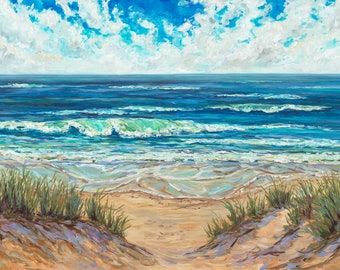 Summer Elements, Limited Edition, Reproduction Print, Lakeshore, Michigan, beach art, Betsy ONeill, Saugatuck, Petoskey,