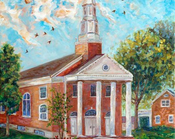 Seymour CRC Church, Alger Heights, Grand Rapids Michigan, Betsy ONeill, Michigan Art, Michigan Artist
