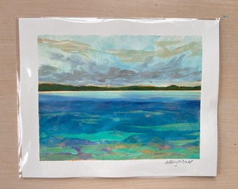 Original Painting Sketch: "Torch Tranquility," Betsy ONeill, Michigan landscape painting