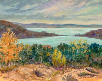 In The Balance, Limited Edition Prints, Glen Lake, Sleeping Bear Dunes, Pierce Stocking Drive, Betsy ONeill, Michigan Art,