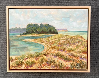 Original Painting, North Bar Lake, Michigan Landscape,
