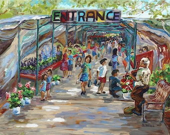 Fulton St. Farmer's Market, Grand Rapids Art, Michigan artist, Betsy ONeill