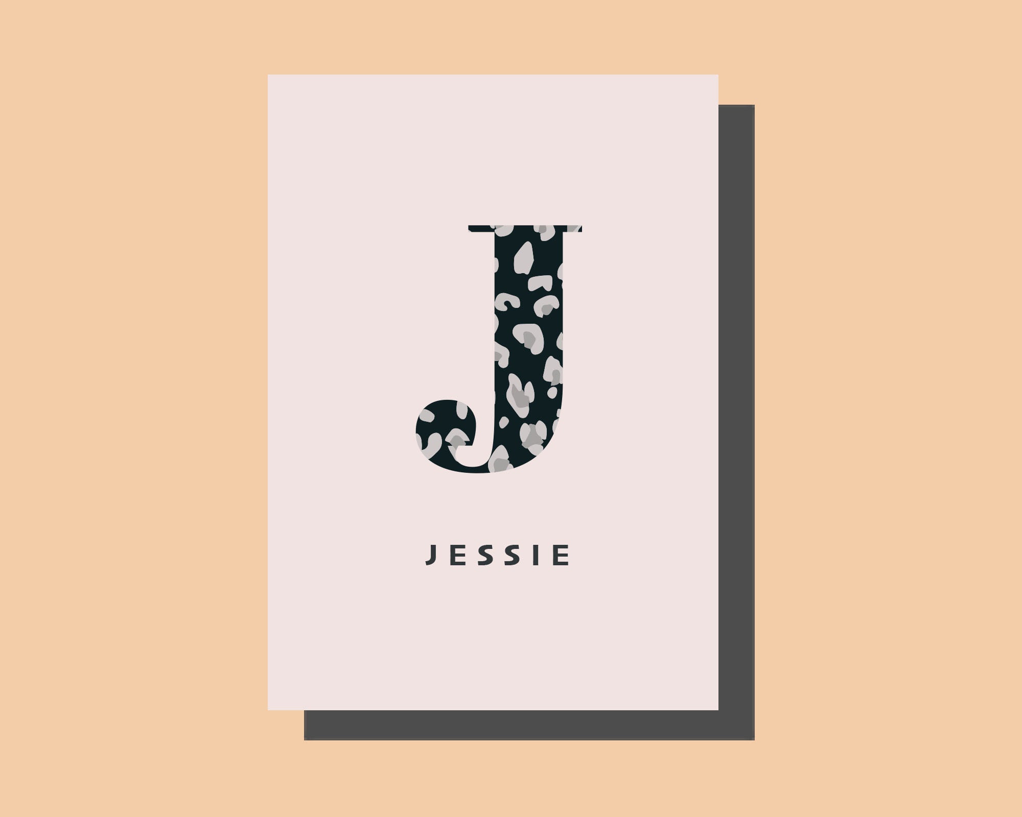 Personalised Leopard Print Card Leopard Card Leopard Print Etsy