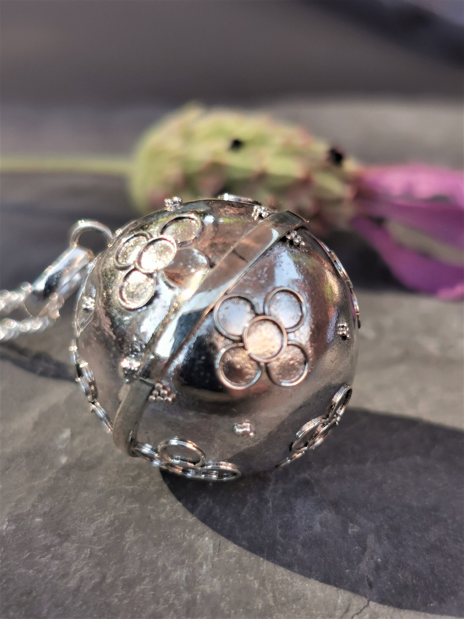 Large Sterling Silver Harmony Ball Pendant Harmony Ball Etsy UK