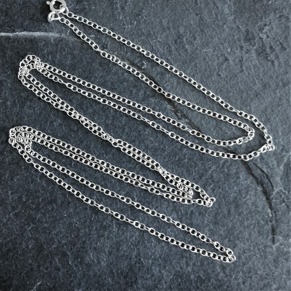 Trace Chain 30" Sterling Silver, Long Silver Chain