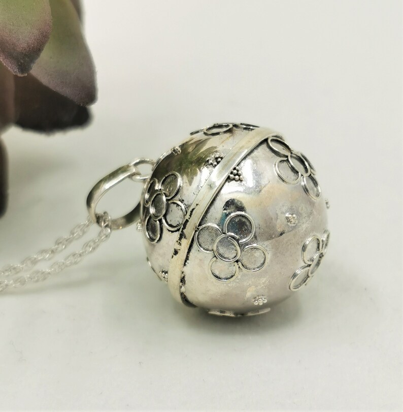 Large Sterling Silver Harmony Ball Pendant Harmony Ball Etsy UK
