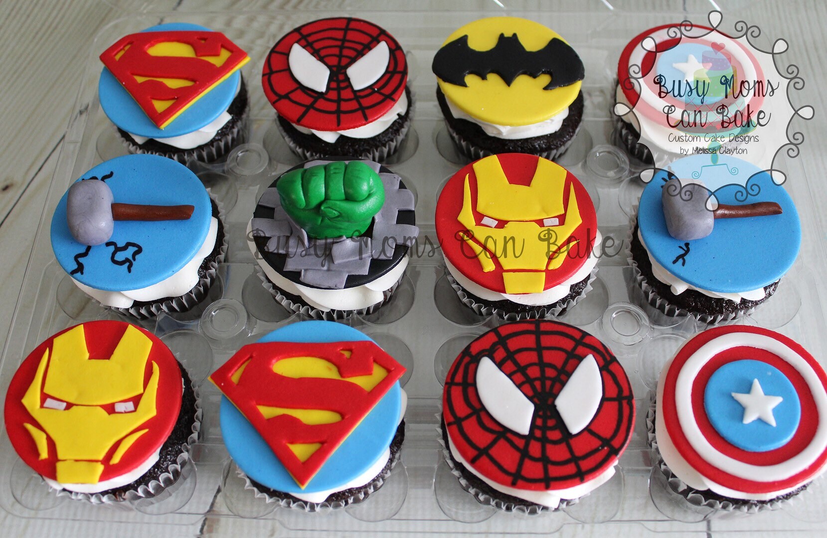 Superhero Fondant Cupcake Toppers Etsy