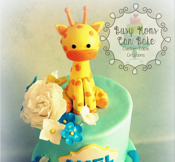 Fondant Giraffe Cake Topper Etsy