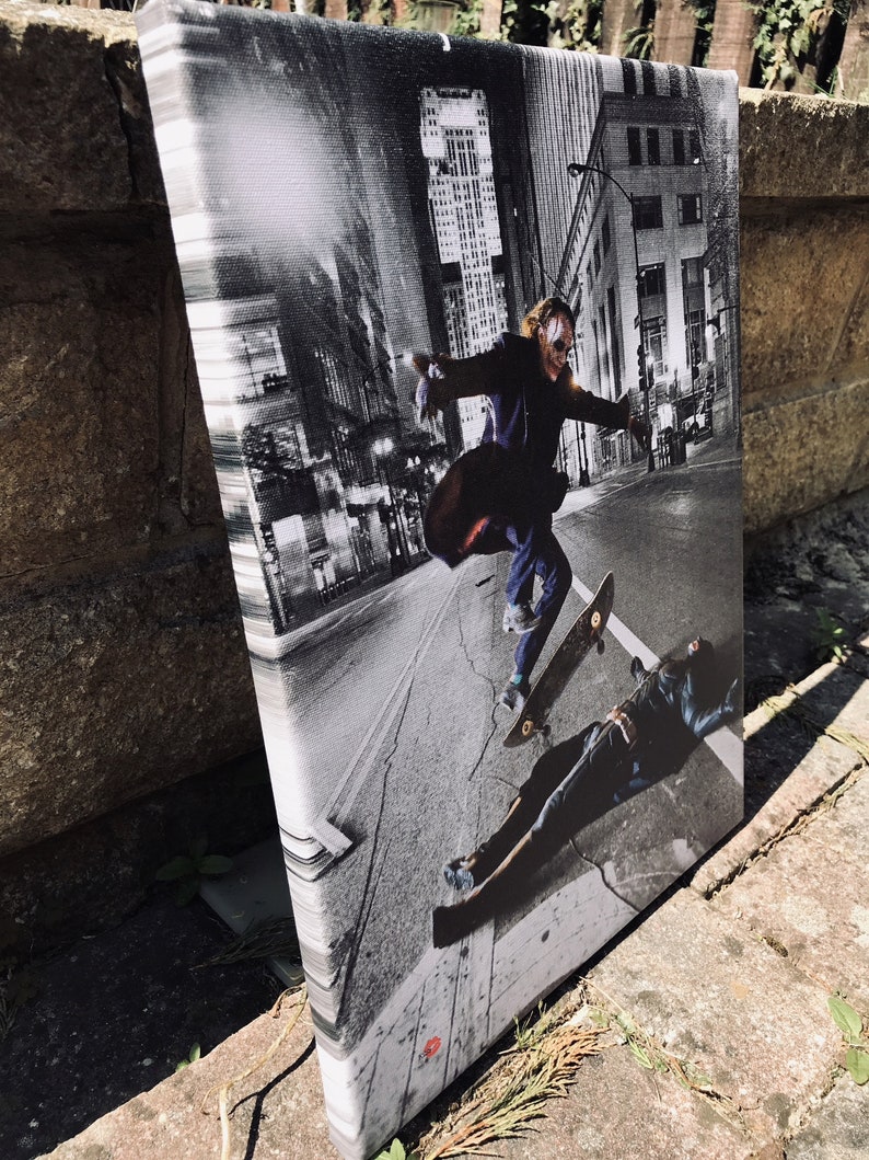 Batman/Joker Skateboard Cool Canvas o Poster Skating Trick Etsy