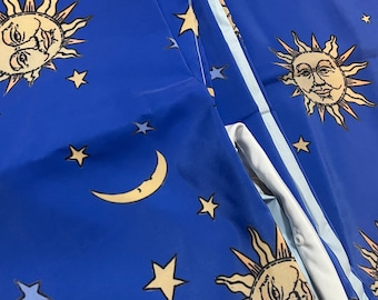 Copripiumino Celestial Sun & Moon: biancheria da letto in policotone fatta a mano, ispirata agli amici