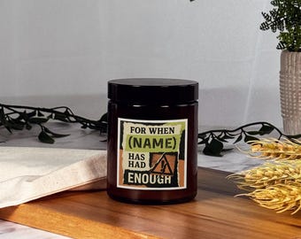 Vela de cera de soja personalizada: regalo divertido, aroma cítrico relajante, hecha a mano en el Reino Unido