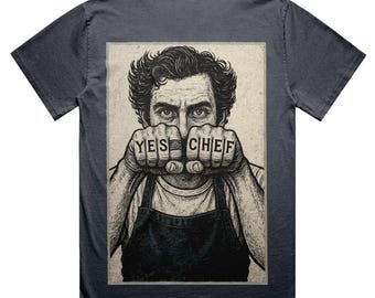 Camiseta Yes Chef: Camiseta unisex de algodón de peso pesado inspirada en el oso