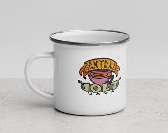 Taza de esmalte Central Jolt: inspirada en la serie de televisión