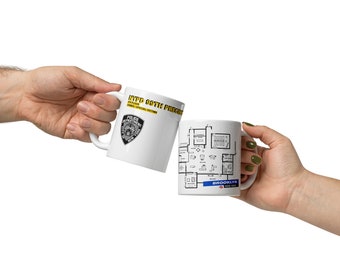 Taza de Brooklyn Nine-Nine: Plano de la comisaría - Regalo de la serie de televisión
