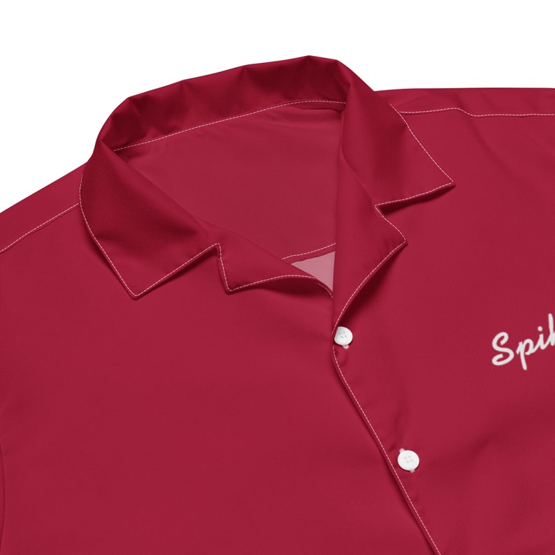 Red Chandler Bing Unisex button shirt - Friends inspired bowling shirt style - 90s season 2 - Spikes Retro cosplay