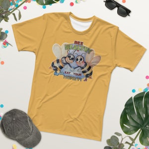 Bee Healthy T-Shirt - Fight Club INSPIRED - Brad Pitt - Present Retro Tyler Durden - 70s Movie Fan Costume - Eat Your Honey Gift Cosplay